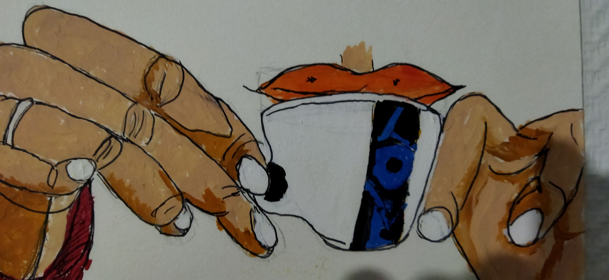 Tasse de café se mélangeant à ta bouche